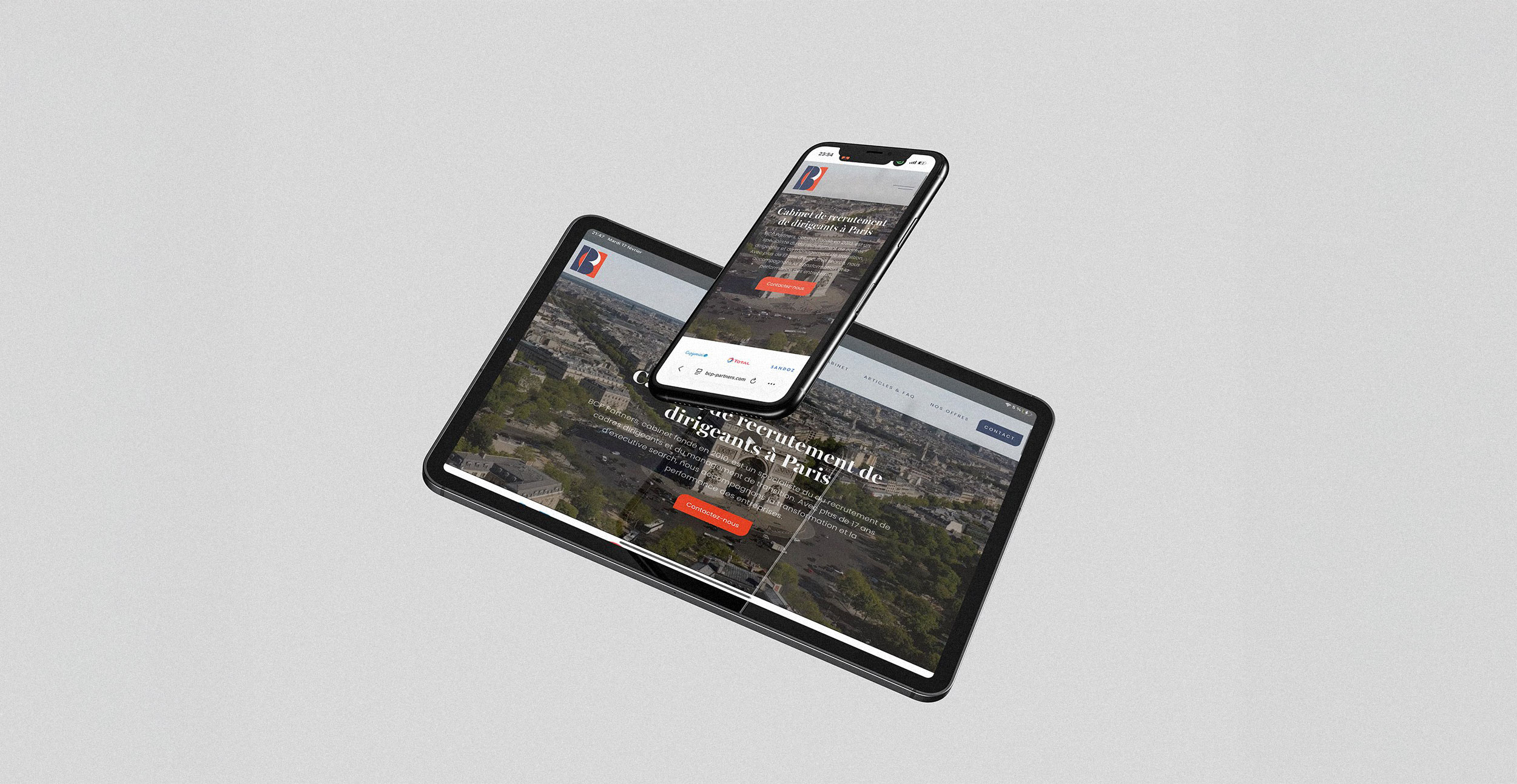 Site web sur-mesure BCP Partners, cabinet de recrutement à Paris
